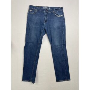 LRG Lifted Research Group Mens Blue Denim Jeans Straight Leg Size 40 Streetwear